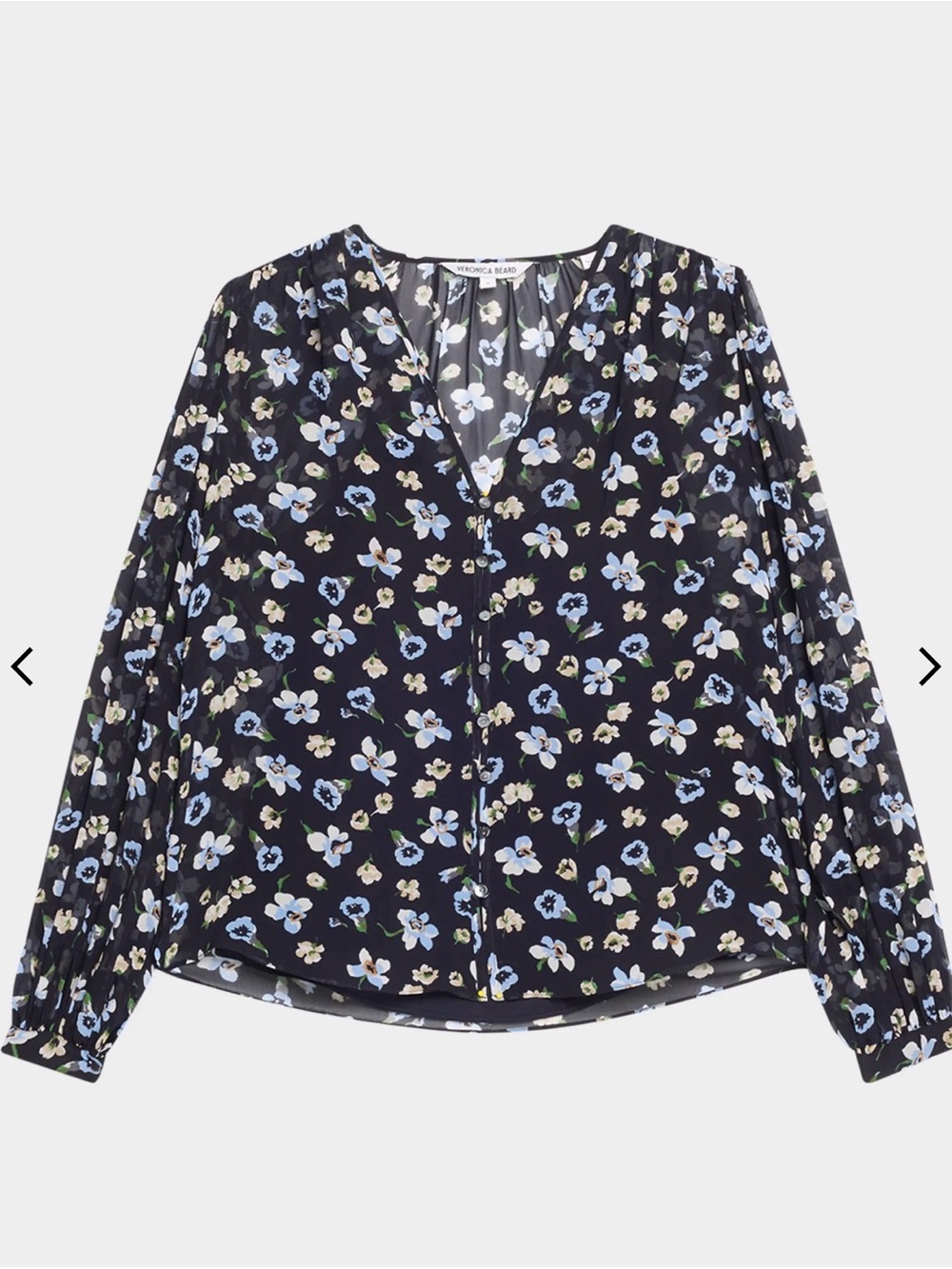 Veronica Beard Alec floral-print silk-georgette blouse
